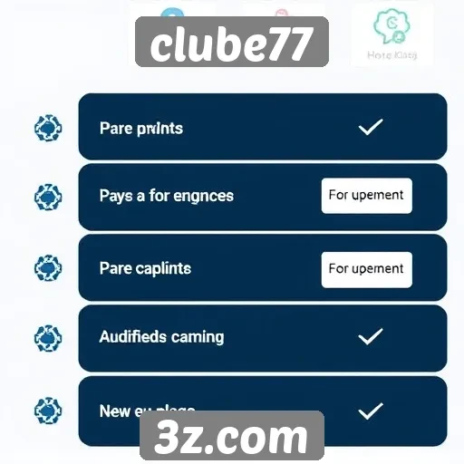 Avaliação dos métodos de pagamento no Clube77